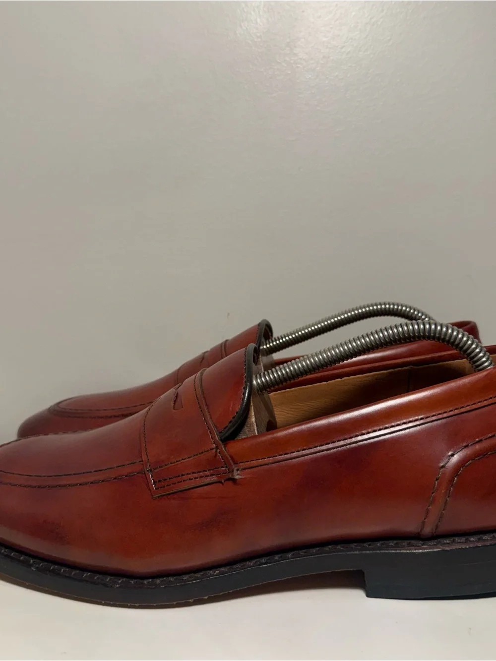 Allen Edmonds Randolph 2.0 Chili Brown Leather Penny Loafers Men’s Size 9 Museum